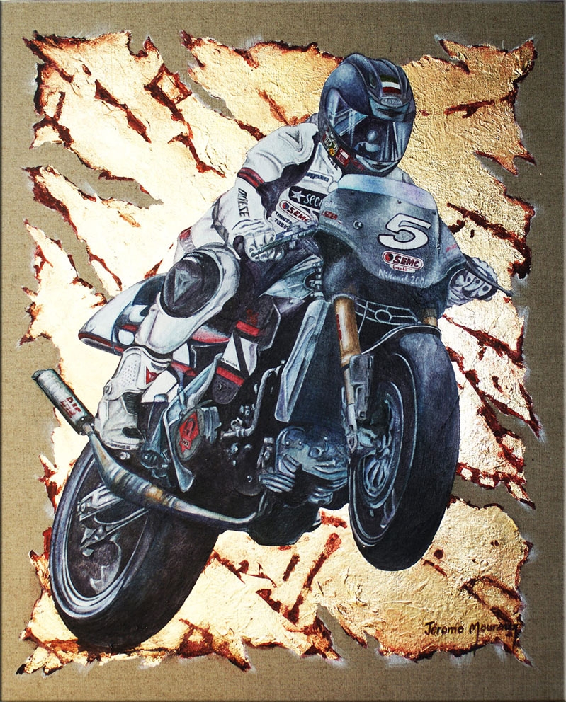 Zoom sur la peinture de Brice Nunnari