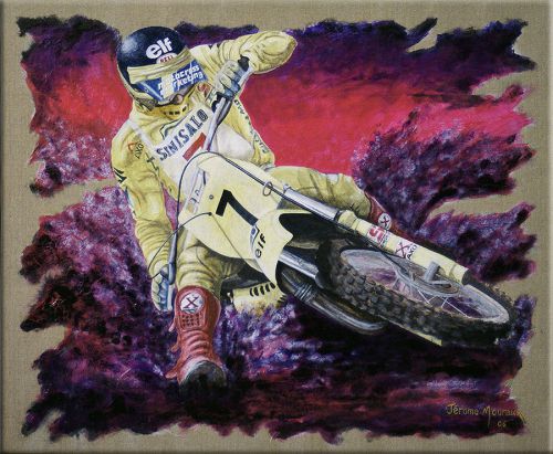peinture motocross Jean Jacques Bruno