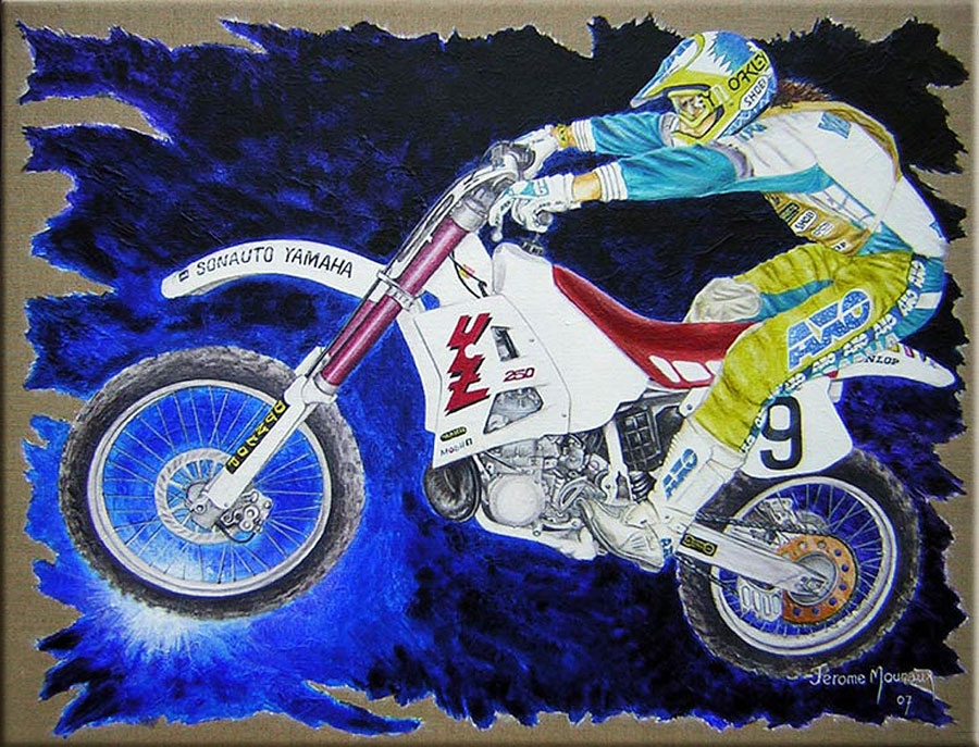 zoom peinture supercross d‘Yves Demaria