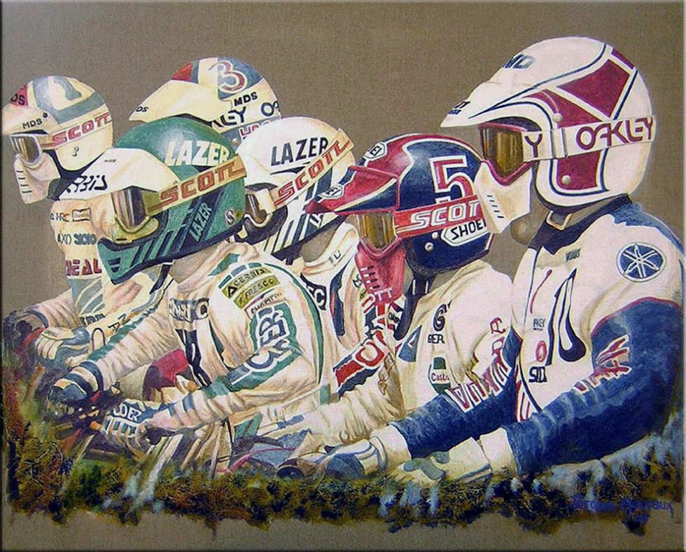 zoom peinture départ motocross avec carla, malherbe