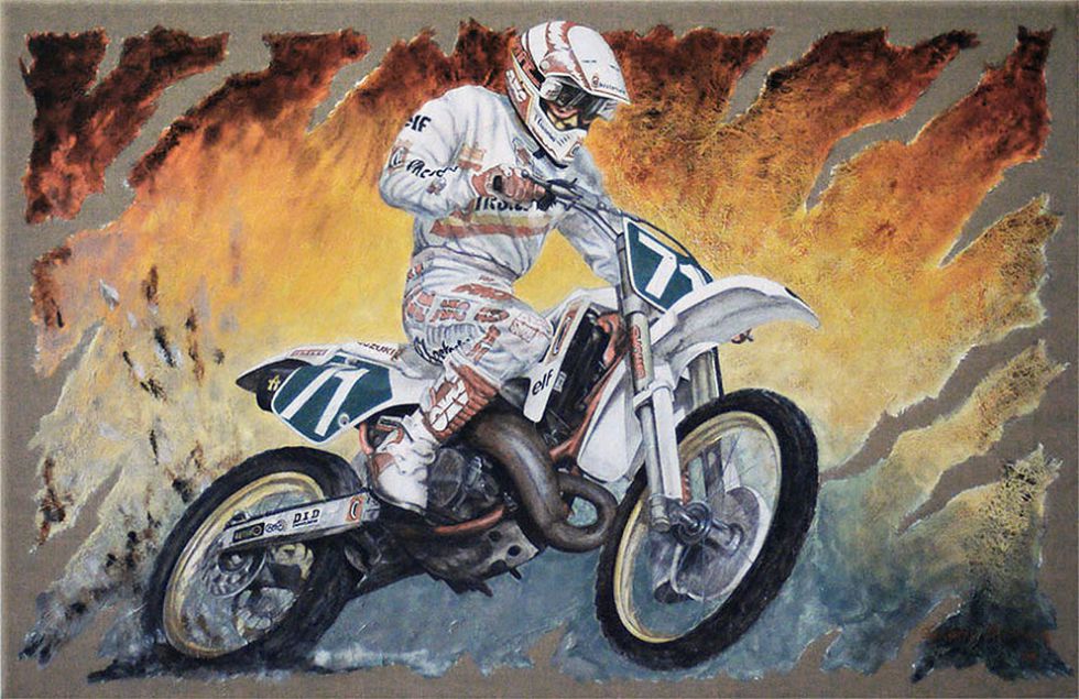 zoom peinture motocross d‘Alessandro Puzar