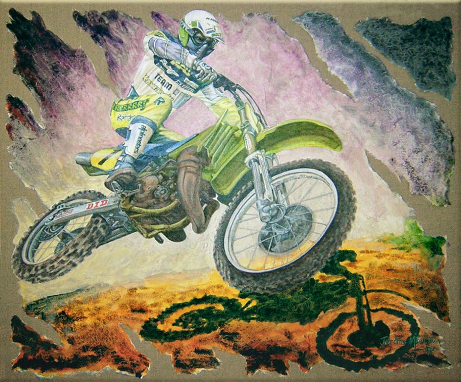 zoom peinture de motocross de Kurt Nicoll
