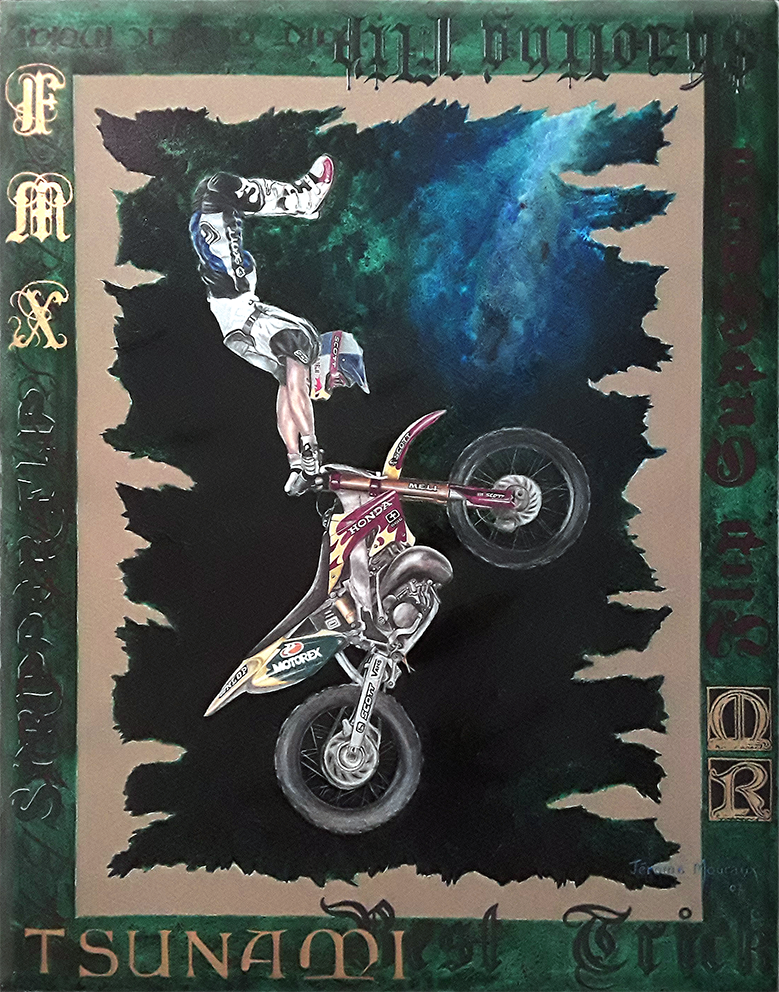 zoom sur la peinture freestyle de Mat Rebeaud