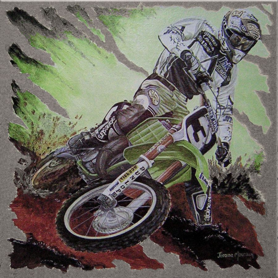 zoom sur le tableau motocross de Sebastien Tortelli