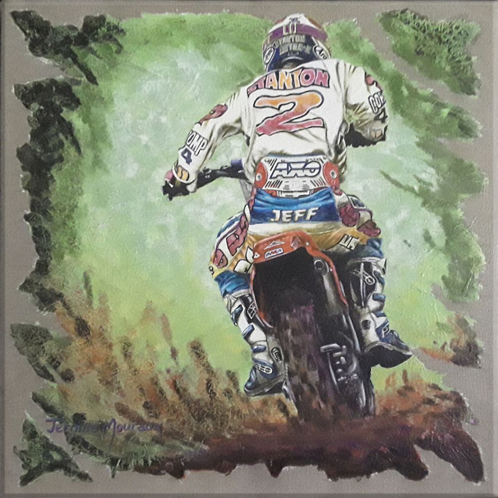 zoom peinture motocross de Jeff Stanton