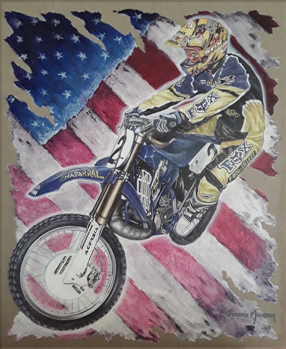 zoom peinture motocross Jeremy Mac Grath