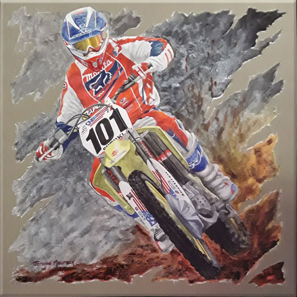zoom sur la peinture motocross de Ricky Carmichael